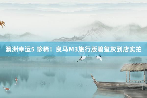 澳洲幸运5 珍稀！良马M3旅行版碧玺灰到店实拍