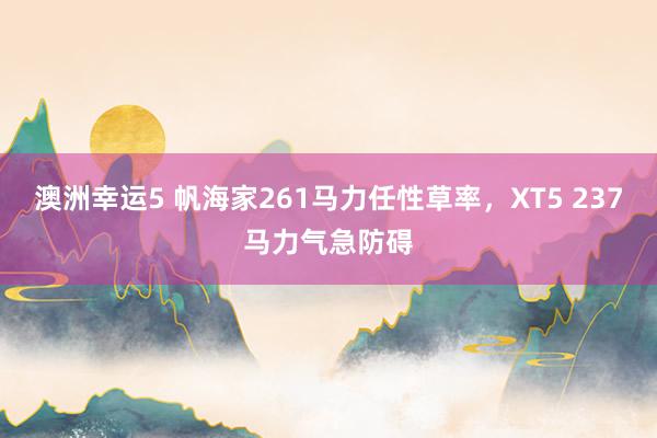 澳洲幸运5 帆海家261马力任性草率，XT5 237马力气急防碍
