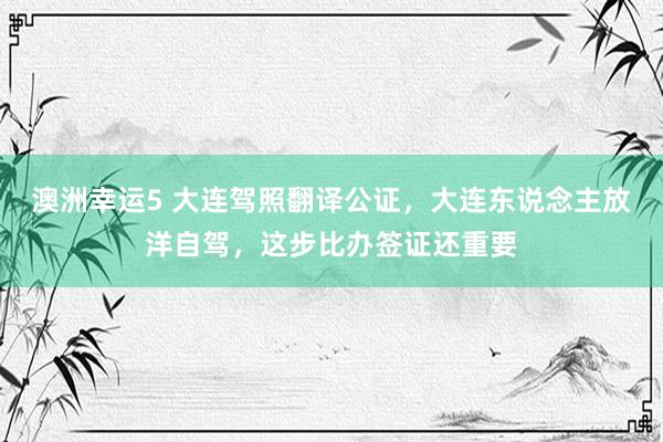 澳洲幸运5 大连驾照翻译公证，大连东说念主放洋自驾，这步比办签证还重要
