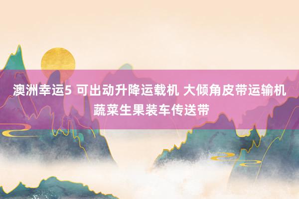 澳洲幸运5 可出动升降运载机 大倾角皮带运输机 蔬菜生果装车传送带