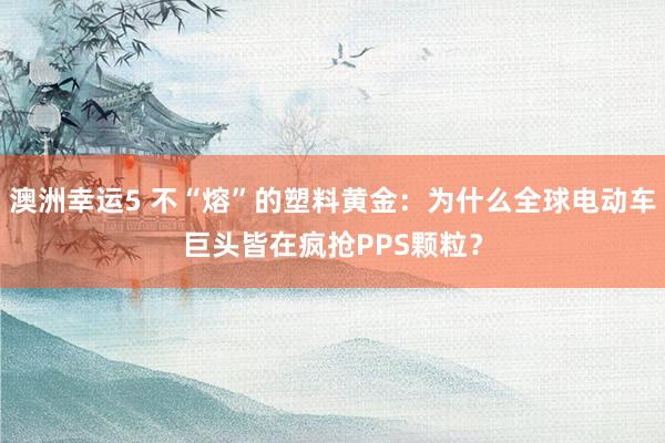 澳洲幸运5 不“熔”的塑料黄金：为什么全球电动车巨头皆在疯抢PPS颗粒？