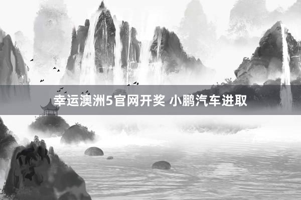 幸运澳洲5官网开奖 小鹏汽车进取